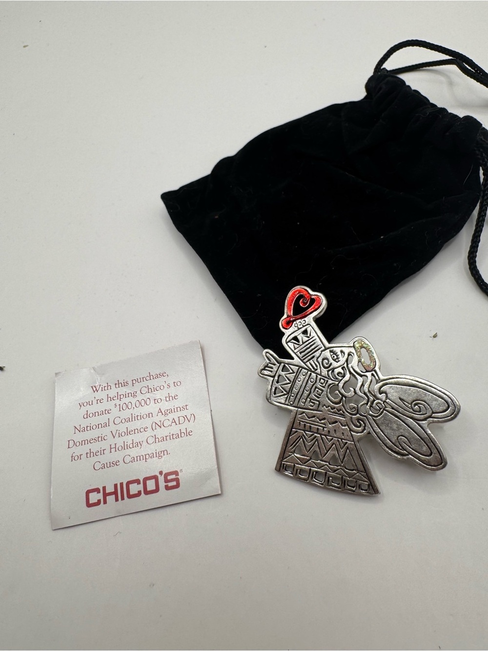 Chico’s Silver-Tone Angel Brooch BN3po - Picture 3 of 5